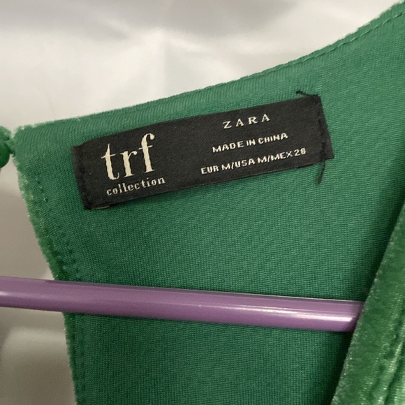 Zara size M velvet dress with open back. As new condition. - Picture 4 of 5